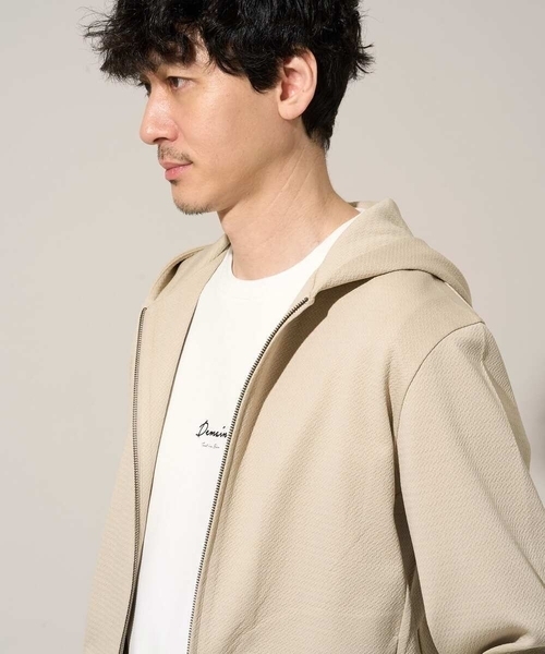 a.v.v(アーヴェヴェ)の「【イージーケア/洗濯機で洗える/毛玉になりにくい】ジャガードジップパーカー(カーディガン/ボレロ・メンズ・ピンク/ベージュ・46/48)」の18枚目の写真