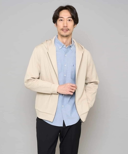 a.v.v(アーヴェヴェ)の「【イージーケア/洗濯機で洗える/毛玉になりにくい】ジャガードジップパーカー(カーディガン/ボレロ・メンズ・ピンク/ベージュ・46/48)」の20枚目の写真