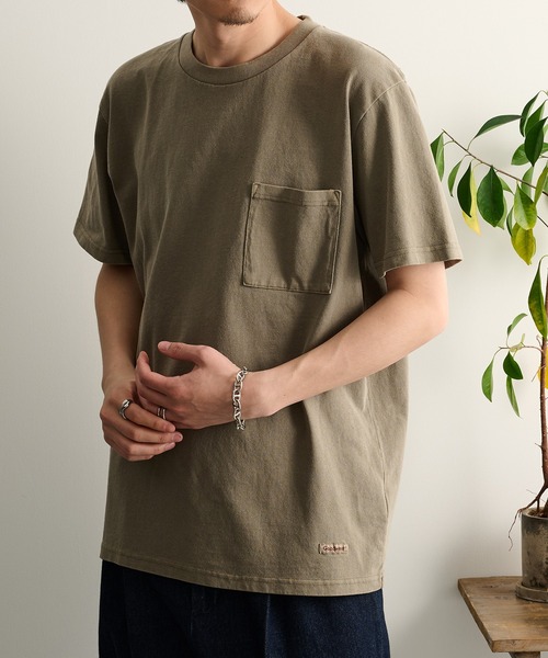 Goodwear（グッドウェア）の「【Goodwear】製品染めポケット付き S/S TEE 2W7-16205（Tシャツ/カットソー・メンズ・サンドベージュ/チャコールグレー・M/L/XL）」の8枚目の写真