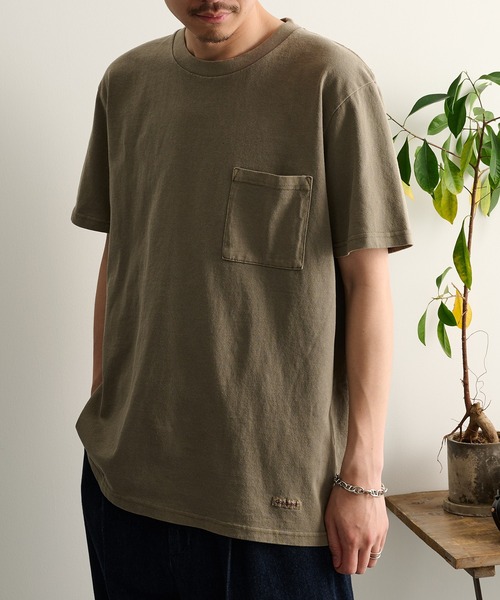 Goodwear（グッドウェア）の「【Goodwear】製品染めポケット付き S/S TEE 2W7-16205（Tシャツ/カットソー・メンズ・サンドベージュ/チャコールグレー・M/L/XL）」の10枚目の写真