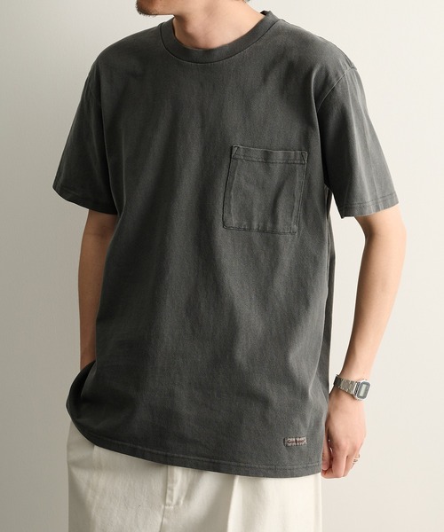Goodwear（グッドウェア）の「【Goodwear】製品染めポケット付き S/S TEE 2W7-16205（Tシャツ/カットソー・メンズ・サンドベージュ/チャコールグレー・M/L/XL）」の4枚目の写真