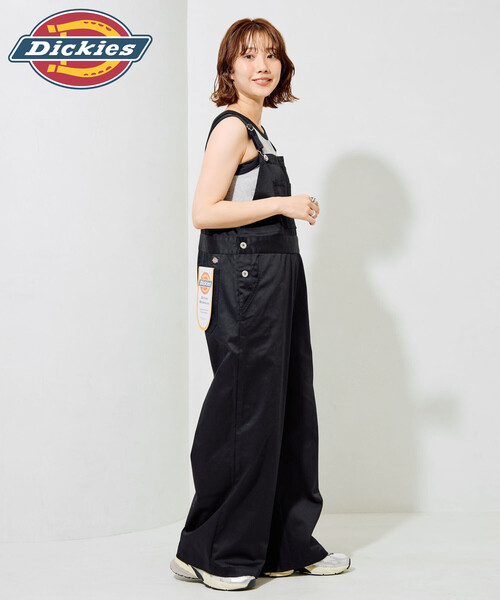 FREAK'S STORE（フリークスストア）の「限定展開 Dickies × FREAK'S STORE/ディッキーズ 別注 オーバーオール（サロペット/オーバーオール・レディース・ブラック/チャコール/ベージュ/ネイビー・ﾌﾘ-）」の5枚目の写真