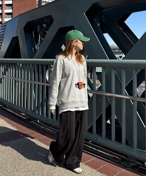 ISOOK（アイスー）の「【ISOOK / アイスー】センターシームスウェットパンツ / ルーズ丈 総ゴム ウエストゴム グレー ブラック 黒 無地 ZOZOTOWN限定（スウェットパンツ・レディース・ブラック/グレー・FREE）」の5枚目の写真