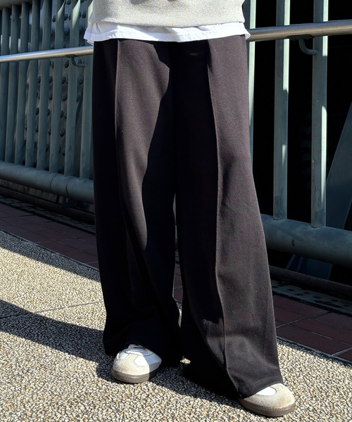 ISOOK（アイスー）の「【ISOOK / アイスー】センターシームスウェットパンツ / ルーズ丈 総ゴム ウエストゴム グレー ブラック 黒 無地 ZOZOTOWN限定（スウェットパンツ・レディース・ブラック/グレー・FREE）」の15枚目の写真