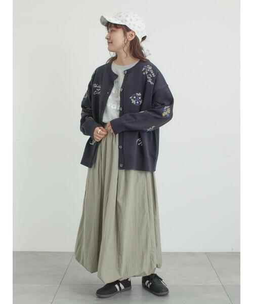 Samansa Mos2（サマンサ モスモス）の「花+ロゴ総柄刺繍カーディガン（カーディガン/ボレロ・レディース・グリーン/オフホワイト/ネイビー/ピンク・F）」の15枚目の写真