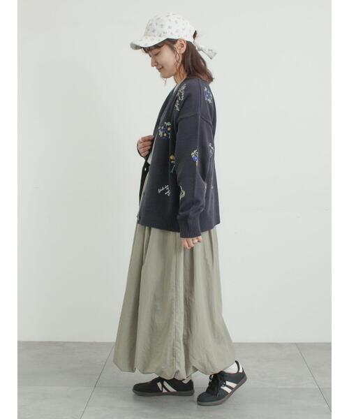 Samansa Mos2（サマンサ モスモス）の「花+ロゴ総柄刺繍カーディガン（カーディガン/ボレロ・レディース・グリーン/オフホワイト/ネイビー/ピンク・F）」の16枚目の写真