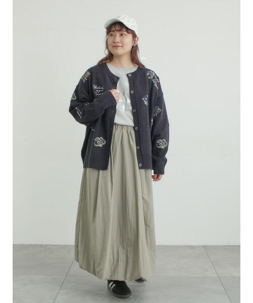 Samansa Mos2（サマンサ モスモス）の「花+ロゴ総柄刺繍カーディガン（カーディガン/ボレロ・レディース・グリーン/オフホワイト/ネイビー/ピンク・F）」の18枚目の写真