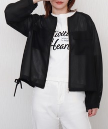 libelle more（リベル モア）の「メッシュジャガードノーカラーブルゾン（ブルゾン）」