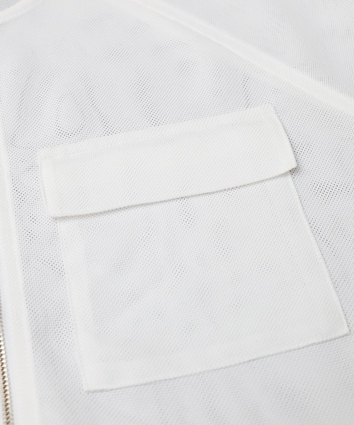 libelle more（リベル モア）の「メッシュジャガードノーカラーブルゾン（ブルゾン・レディース・ブラウン/オフホワイト/ベージュ/ネイビー/ブラック・M/L）」の11枚目の写真