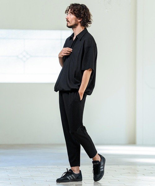 Magine（マージン）の「mhs2546- Poly Knit Skipper Neck Relax Fit Polo Shirt ポロシャツ(MGN-261-005)（ポロシャツ・メンズ・ホワイト/ネイビー/ブラック・48/46/44）」の18枚目の写真