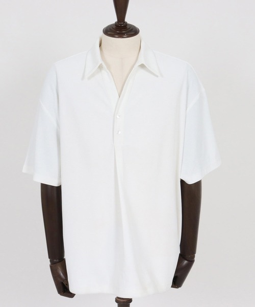 Magine（マージン）の「mhs2546- Poly Knit Skipper Neck Relax Fit Polo Shirt ポロシャツ(MGN-261-005)（ポロシャツ・メンズ・ホワイト/ネイビー/ブラック・48/46/44）」の19枚目の写真