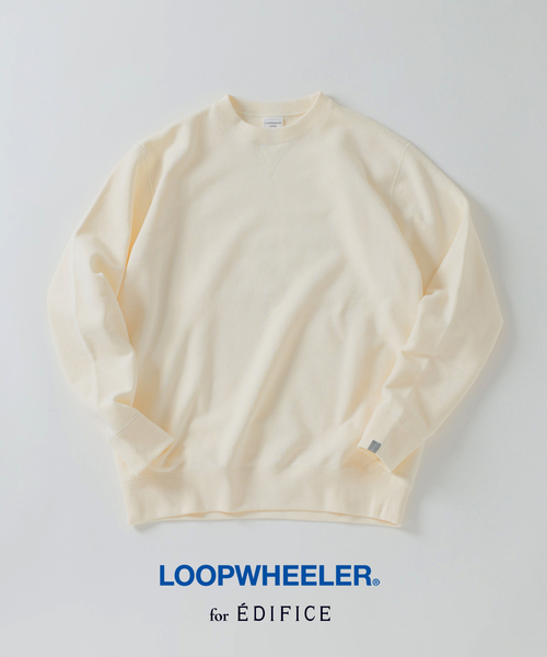 LOOPWHEELER（ループウィラー）の「LOOPWHEELER for LOWERCASE ライトツリウラケ ルーズスウェット（スウェット・メンズ・アイボリー/ネイビー/ライトグレー・SMALL/MEDIUM/LARGE/X-LARGE）」の2枚目の写真