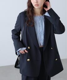 FREE'S MART | ◆梳毛調合繊ダブルブレストジャケット(ブルゾン)