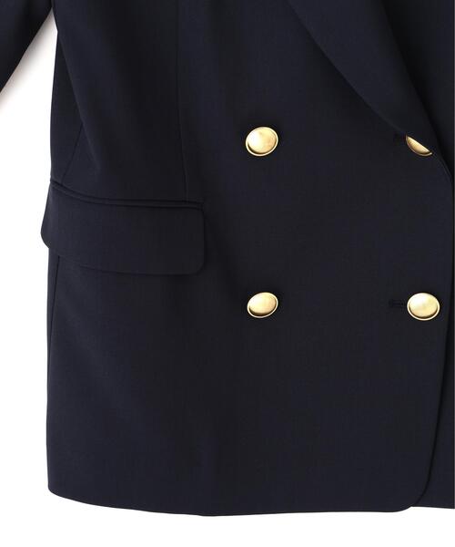 FREE'S MART（フリーズマート）の「◆梳毛調合繊ダブルブレストジャケット（ブルゾン・レディース・ブラウン/ネイビー/ベージュ・MEDIUM/SMALL）」の20枚目の写真