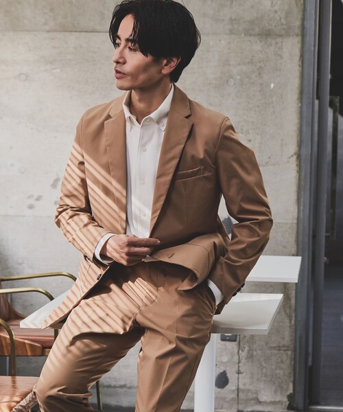 JUN STANDARD PICKS（ジュンスタンダードピックス）の「スリーレイヤードファブリックジャケット/セットアップ対応/防水/防湿/防花粉/静電気/UVカット/ストレッチ（テーラードジャケット・メンズ・イエロー系その他3/ブラック・L/S/LL/M）」の9枚目の写真