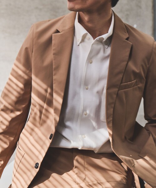 JUN STANDARD PICKS（ジュンスタンダードピックス）の「スリーレイヤードファブリックジャケット/セットアップ対応/防水/防湿/防花粉/静電気/UVカット/ストレッチ（テーラードジャケット・メンズ・イエロー系その他3/ブラック・L/S/LL/M）」の10枚目の写真