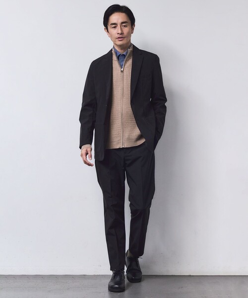 JUN STANDARD PICKS（ジュンスタンダードピックス）の「スリーレイヤードファブリックジャケット/セットアップ対応/防水/防湿/防花粉/静電気/UVカット/ストレッチ（テーラードジャケット・メンズ・イエロー系その他3/ブラック・L/S/LL/M）」の15枚目の写真