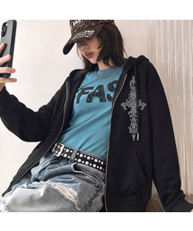 [UNISEX]SIM CROSS ジップアップパーカー_4カラー