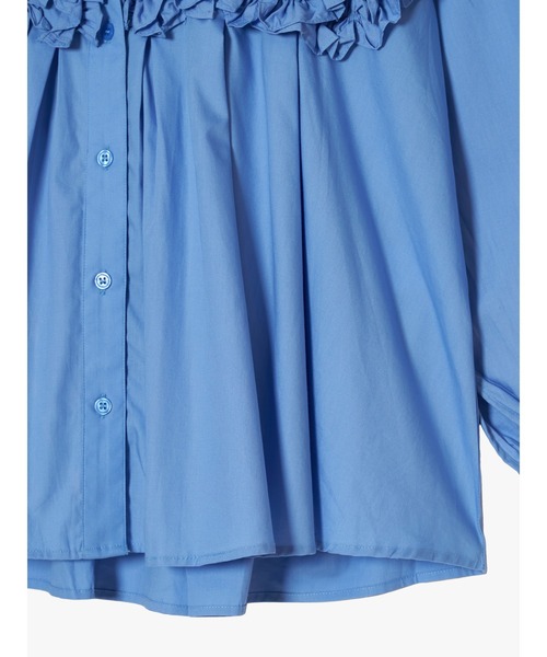 crinkle crinkle crinkle(クリンクルクリンクルクリンクル)の「【crinkle crinkle crinkle】front frill shirts/フロントフリルシャツ(シャツ/ブラウス・レディース・ホワイト/ブルー・FREE)」の13枚目の写真