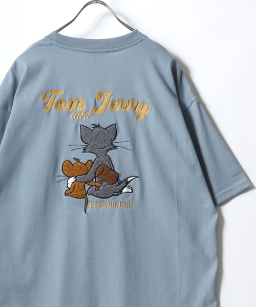 Tom＆Jerry（トムアンドジェリー）の「2026SS Tom and Jerry/トムとジェリー オーバーサイズ ワンポイント サガラ刺繍 半袖Tシャツ レディース メンズ（Tシャツ/カットソー・レディース・スミクロ/ベージュ/ブルー系その他/サックスブルー/ホワイト系その他/ブラック系その他2/ブラック系その他/ホワイト系その他2/ホワイト系その他4/ブラック系その他3/ホワイト系その他3/ネイビー/ブルー系その他2/ホワイト/ブラック系その他4/アッシュグレー・LL/L/M）」の15枚目の写真
