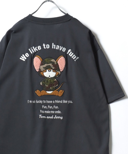 Tom＆Jerry（トムアンドジェリー）の「2026SS Tom and Jerry/トムとジェリー オーバーサイズ ワンポイント サガラ刺繍 半袖Tシャツ レディース メンズ（Tシャツ/カットソー・レディース・スミクロ/ベージュ/ブルー系その他/サックスブルー/ホワイト系その他/ブラック系その他2/ブラック系その他/ホワイト系その他2/ホワイト系その他4/ブラック系その他3/ホワイト系その他3/ネイビー/ブルー系その他2/ホワイト/ブラック系その他4/アッシュグレー・LL/L/M）」の7枚目の写真
