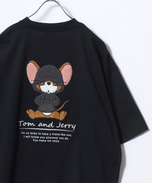 Tom＆Jerry（トムアンドジェリー）の「2026SS Tom and Jerry/トムとジェリー オーバーサイズ ワンポイント サガラ刺繍 半袖Tシャツ レディース メンズ（Tシャツ/カットソー・レディース・スミクロ/ベージュ/ブルー系その他/サックスブルー/ホワイト系その他/ブラック系その他2/ブラック系その他/ホワイト系その他2/ホワイト系その他4/ブラック系その他3/ホワイト系その他3/ネイビー/ブルー系その他2/ホワイト/ブラック系その他4/アッシュグレー・LL/L/M）」の8枚目の写真
