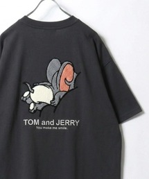 TOM&JERRY（トムアンドジェリー）の「2026SS Tom and Jerry/トムとジェリー オーバーサイズ ワンポイント サガラ刺繍 半袖Tシャツ レディース メンズ（Tシャツ/カットソー）」