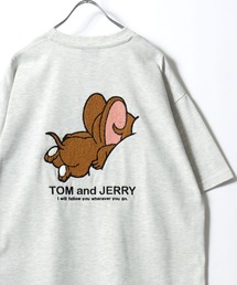 TOM&JERRY（トムアンドジェリー）の「2026SS Tom and Jerry/トムとジェリー オーバーサイズ ワンポイント サガラ刺繍 半袖Tシャツ レディース メンズ（Tシャツ/カットソー）」