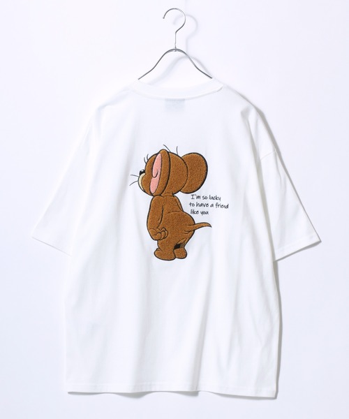 Tom＆Jerry（トムアンドジェリー）の「2026SS Tom and Jerry/トムとジェリー オーバーサイズ ワンポイント サガラ刺繍 半袖Tシャツ レディース メンズ（Tシャツ/カットソー・レディース・スミクロ/ベージュ/ブルー系その他/サックスブルー/ホワイト系その他/ブラック系その他2/ブラック系その他/ホワイト系その他2/ホワイト系その他4/ブラック系その他3/ホワイト系その他3/ネイビー/ブルー系その他2/ホワイト/ブラック系その他4/アッシュグレー・LL/L/M）」の18枚目の写真