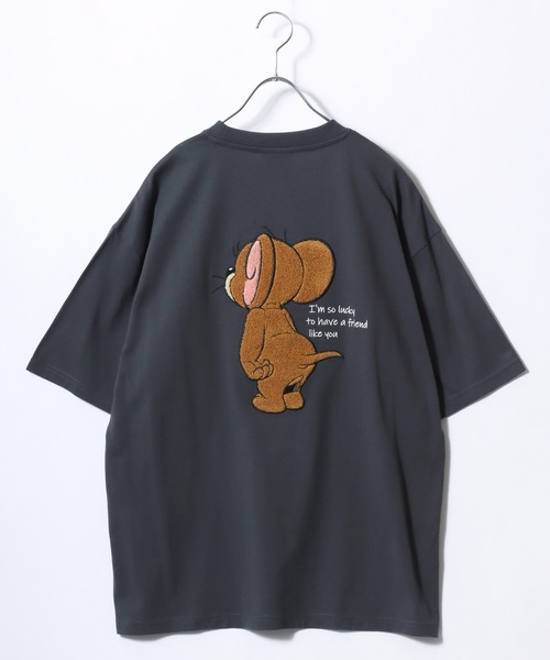 Tom＆Jerry（トムアンドジェリー）の「2026SS Tom and Jerry/トムとジェリー オーバーサイズ ワンポイント サガラ刺繍 半袖Tシャツ レディース メンズ（Tシャツ/カットソー・レディース・スミクロ/ベージュ/ブルー系その他/サックスブルー/ホワイト系その他/ブラック系その他2/ブラック系その他/ホワイト系その他2/ホワイト系その他4/ブラック系その他3/ホワイト系その他3/ネイビー/ブルー系その他2/ホワイト/ブラック系その他4/アッシュグレー・LL/L/M）」の20枚目の写真