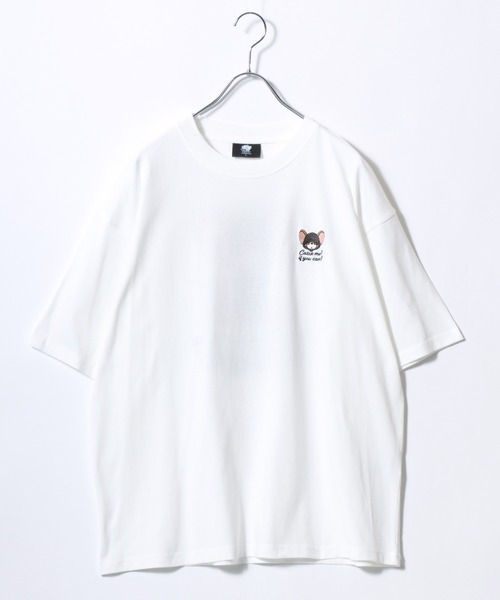 Tom＆Jerry（トムアンドジェリー）の「2026SS Tom and Jerry/トムとジェリー オーバーサイズ ワンポイント サガラ刺繍 半袖Tシャツ レディース メンズ（Tシャツ/カットソー・レディース・スミクロ/ベージュ/ブルー系その他/サックスブルー/ホワイト系その他/ブラック系その他2/ブラック系その他/ホワイト系その他2/ホワイト系その他4/ブラック系その他3/ホワイト系その他3/ネイビー/ブルー系その他2/ホワイト/ブラック系その他4/アッシュグレー・LL/L/M）」の21枚目の写真