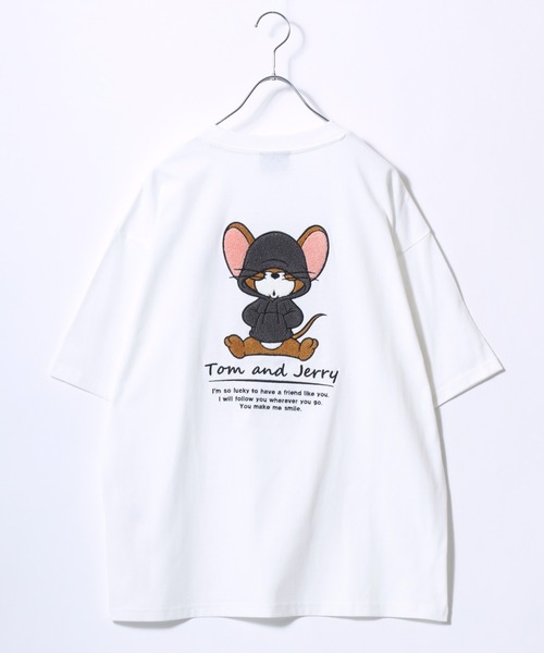 Tom＆Jerry（トムアンドジェリー）の「2026SS Tom and Jerry/トムとジェリー オーバーサイズ ワンポイント サガラ刺繍 半袖Tシャツ レディース メンズ（Tシャツ/カットソー・レディース・スミクロ/ベージュ/ブルー系その他/サックスブルー/ホワイト系その他/ブラック系その他2/ブラック系その他/ホワイト系その他2/ホワイト系その他4/ブラック系その他3/ホワイト系その他3/ネイビー/ブルー系その他2/ホワイト/ブラック系その他4/アッシュグレー・LL/L/M）」の22枚目の写真