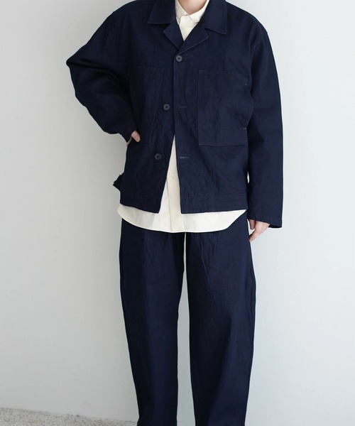 STILL BY HAND（スティルバイハンド）の「【STILL BY HAND】11.5oz denim jacket（デニムジャケット・メンズ・ダークネイビー/ホワイト・48/46）」の4枚目の写真