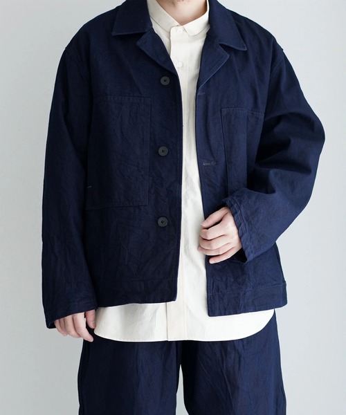 STILL BY HAND（スティルバイハンド）の「【STILL BY HAND】11.5oz denim jacket（デニムジャケット・メンズ・ダークネイビー/ホワイト・48/46）」の6枚目の写真