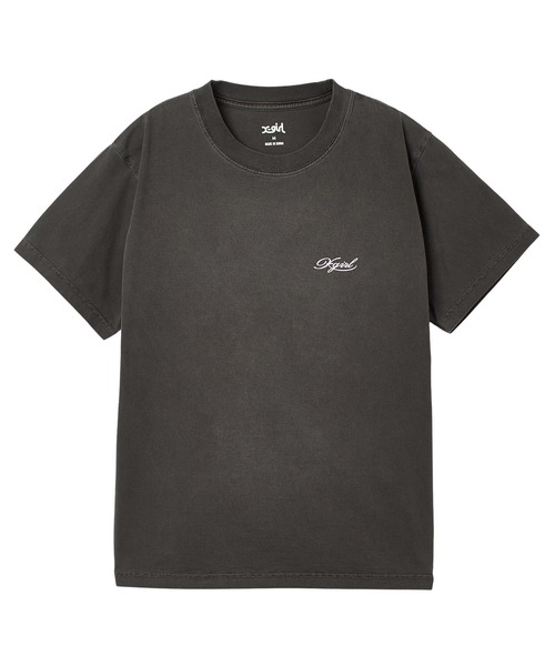 X-girl（エックスガール）の「FADED LOGO AND NUMBER S/S TEE（Tシャツ/カットソー・レディース・ブラック/オリーブ/ベージュ・S/M/L）」の6枚目の写真