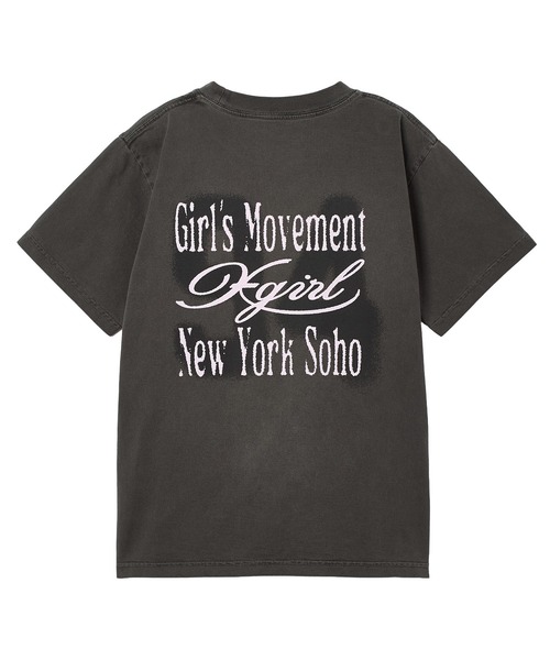 X-girl（エックスガール）の「FADED LOGO AND NUMBER S/S TEE（Tシャツ/カットソー・レディース・ブラック/オリーブ/ベージュ・S/M/L）」の16枚目の写真