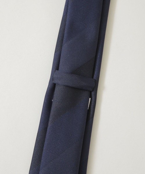 NANO universe（ナノユニバース）の「京都西陣ウォッシャブルシャドーストライプネクタイ（ネクタイ・メンズ・ブラウン/ネイビー・F）」の5枚目の写真
