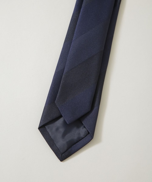 NANO universe（ナノユニバース）の「京都西陣ウォッシャブルシャドーストライプネクタイ（ネクタイ・メンズ・ブラウン/ネイビー・F）」の6枚目の写真