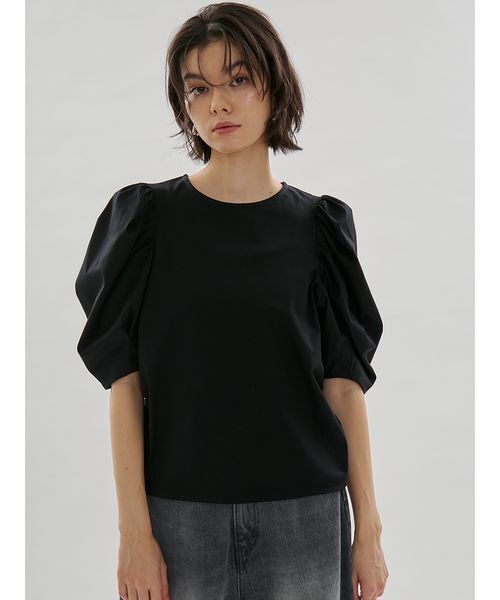 emmi(エミ)の「デザインスリーブTシャツ(Tシャツ/カットソー・レディース・ホワイト/ピンク/ブラック・F)」の15枚目の写真