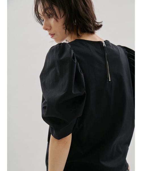 emmi(エミ)の「デザインスリーブTシャツ(Tシャツ/カットソー・レディース・ホワイト/ピンク/ブラック・F)」の7枚目の写真