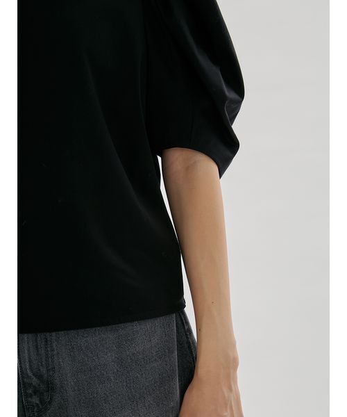 emmi(エミ)の「デザインスリーブTシャツ(Tシャツ/カットソー・レディース・ホワイト/ピンク/ブラック・F)」の9枚目の写真
