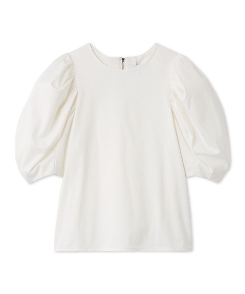 emmi(エミ)の「デザインスリーブTシャツ(Tシャツ/カットソー・レディース・ホワイト/ピンク/ブラック・F)」の2枚目の写真