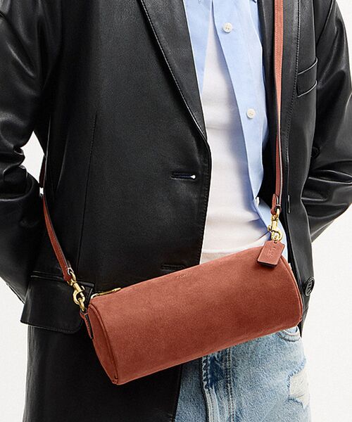 COACH バレルバッグ スウェード 牛革 バレル バッグ（ショルダーバッグ）｜COACH（コーチ）のファッション