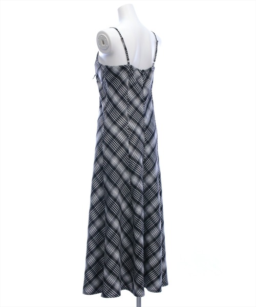 clear（クリア）の「【低身長対応／サイズ展開あり】リボン付きチェック柄キャミワンピース（ワンピース・レディース・グリーン系その他/ブラック系その他・PF/F）」の8枚目の写真