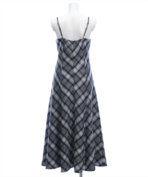 clear（クリア）の「【低身長対応／サイズ展開あり】リボン付きチェック柄キャミワンピース（ワンピース・レディース・グリーン系その他/ブラック系その他・PF/F）」の9枚目の写真