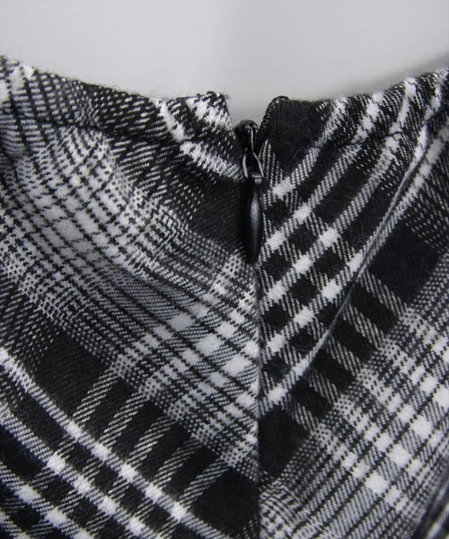 clear（クリア）の「【低身長対応／サイズ展開あり】リボン付きチェック柄キャミワンピース（ワンピース・レディース・グリーン系その他/ブラック系その他・PF/F）」の11枚目の写真