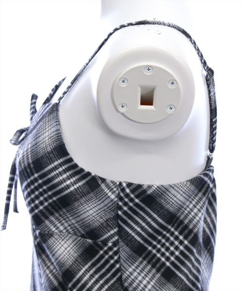 clear（クリア）の「【低身長対応／サイズ展開あり】リボン付きチェック柄キャミワンピース（ワンピース・レディース・グリーン系その他/ブラック系その他・PF/F）」の13枚目の写真