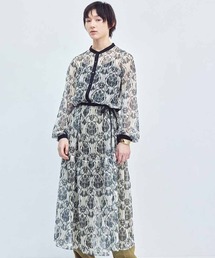 ＭＥＤＥ１９Ｆ　ミュルーズモダン　「ミュルーズ染織美術館」アーカイブコレクション　レース地プリントワンピース
