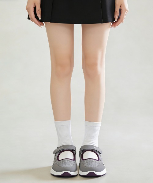 Miniministore(ミニミニストア)の「スニーカー 軽量 通気性 コンフォート靴(スニーカー・レディース・グレー/ブラック/ライトパープル・23.0cm/23.5cm/24.0cm/24.5cm/25.0cm/25.5cm)」の7枚目の写真