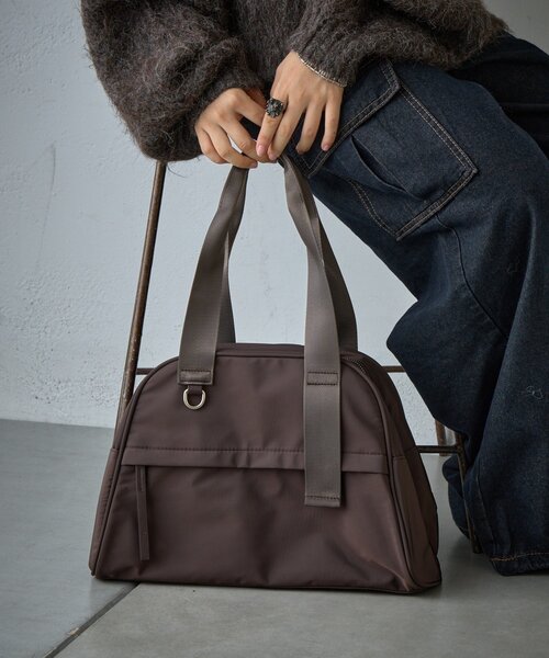 goocy(グーシー)の「アドルフ2WAYボストンバッグ(トートバッグ・レディース・ブラック/ブラウン・FREE)」の2枚目の写真